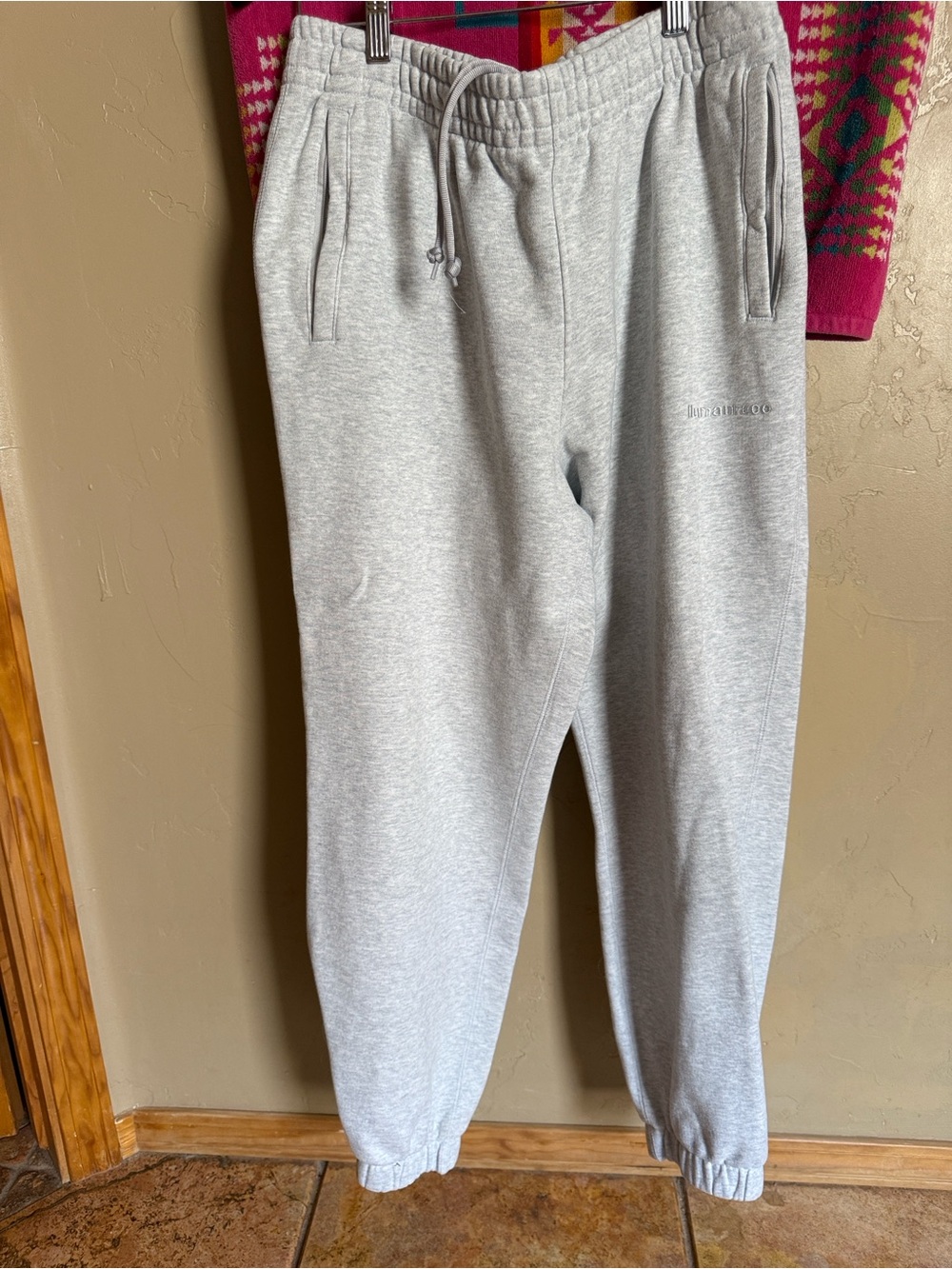 EUC-Adidas- human race- Pharrell Williams- size large- gray- sweatpants joggers